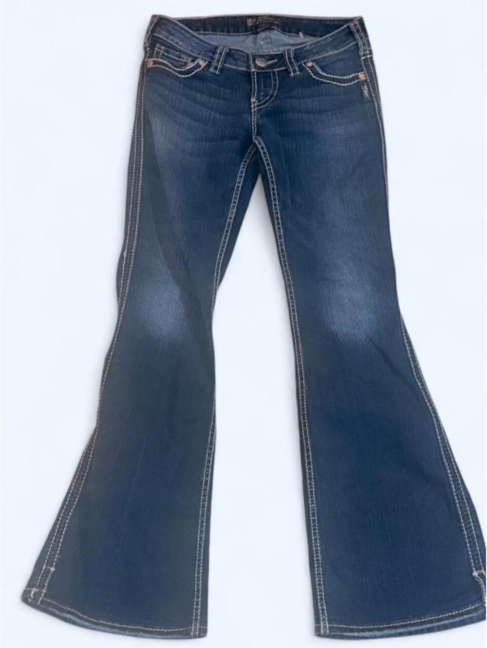 Silver Jeans Women's Blue and Navy Jeans - Picture 1 of 5
